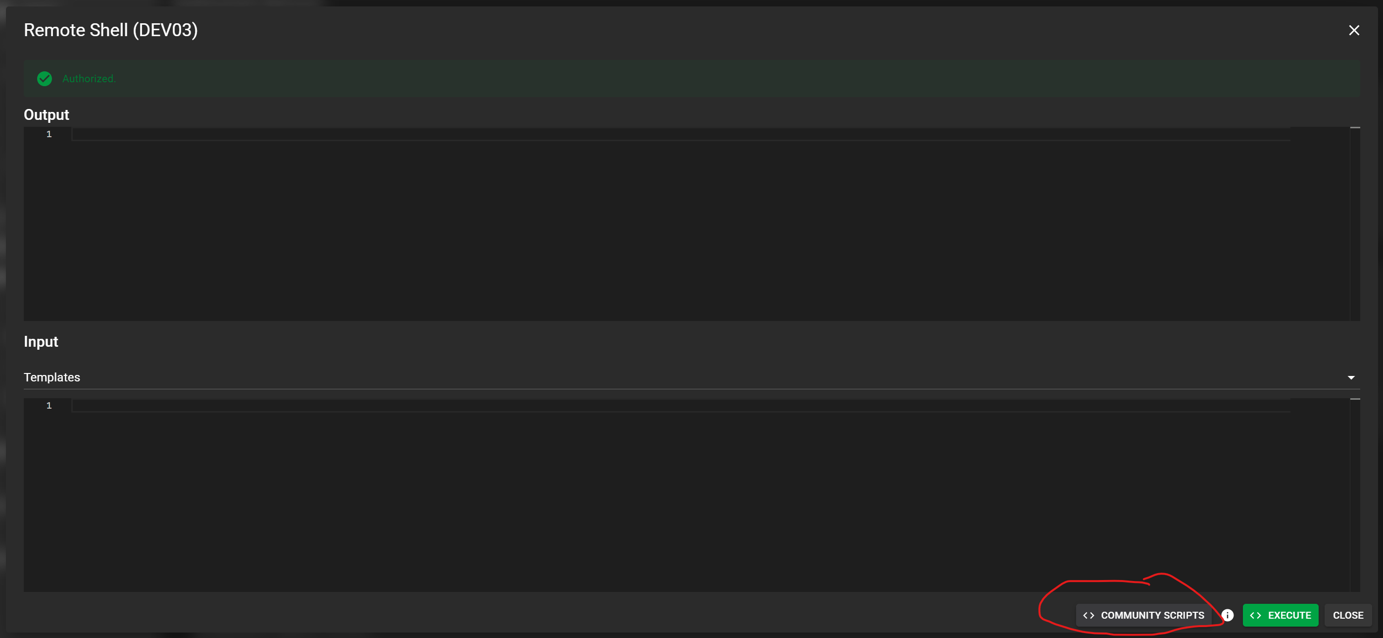 Community Scripts in Remote Shell