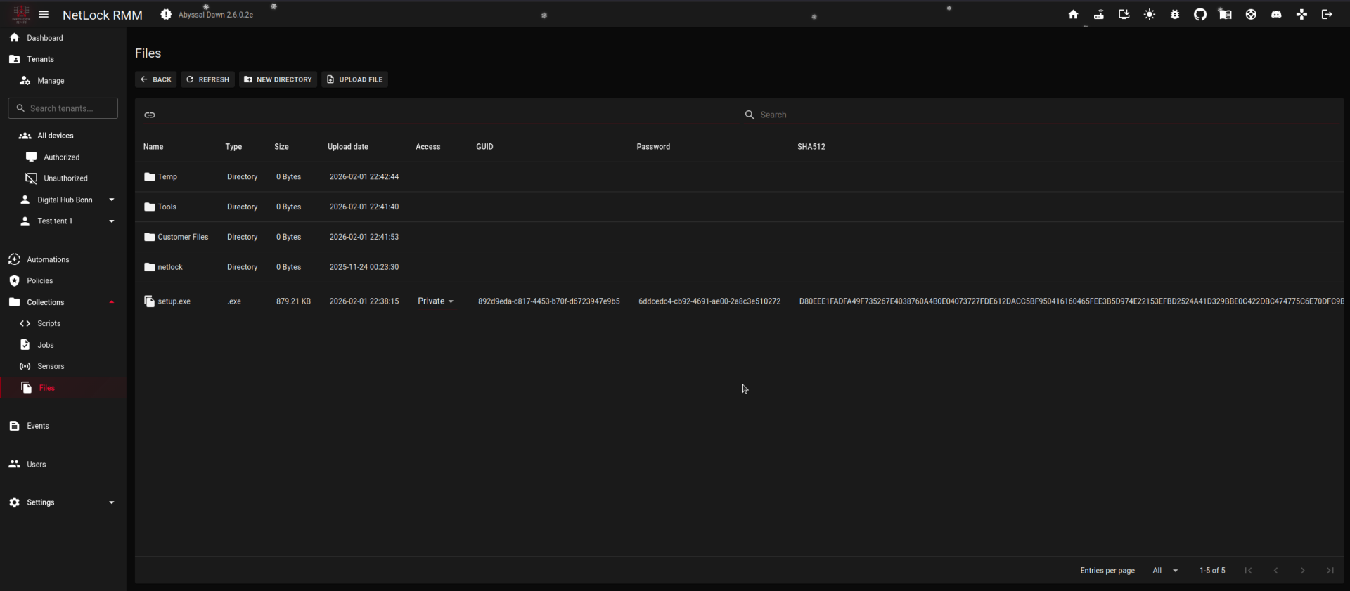 NetLock RMM File Server Interface