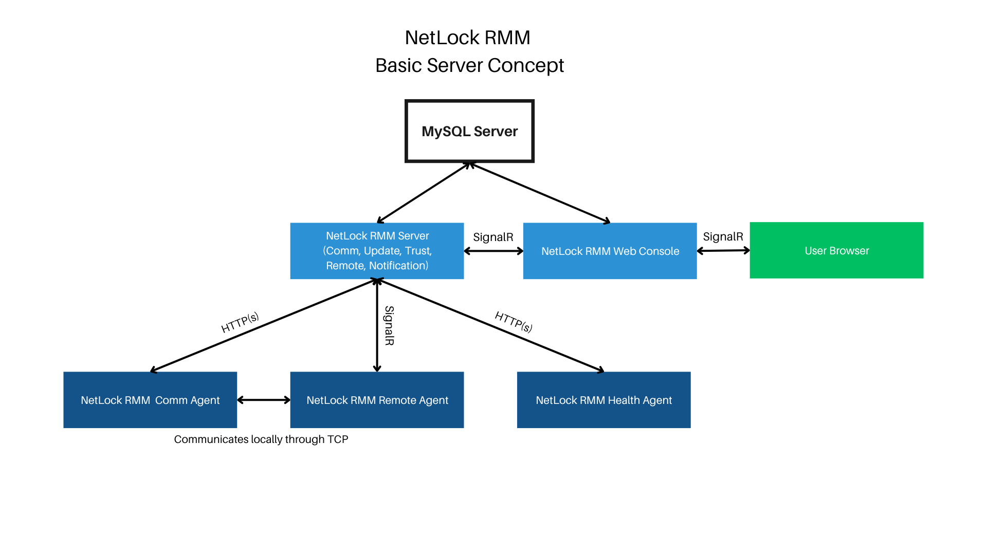 NetLock RMM Basic Server Concept