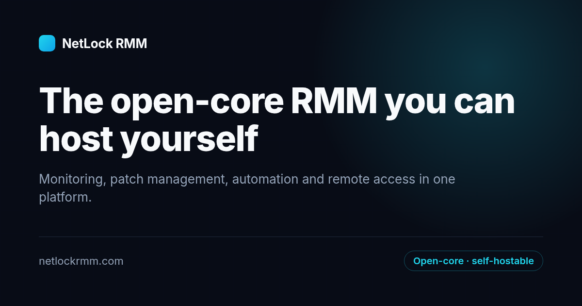 Documentation – Install, Deploy and Operate | NetLock RMM